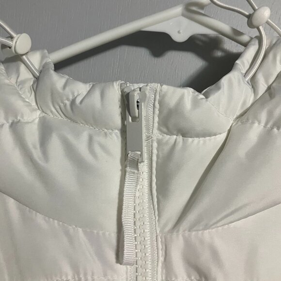GAP White Cold Control Mid-Length Hooded Puffer Jacket Women's Size L - Picture 6 of 12